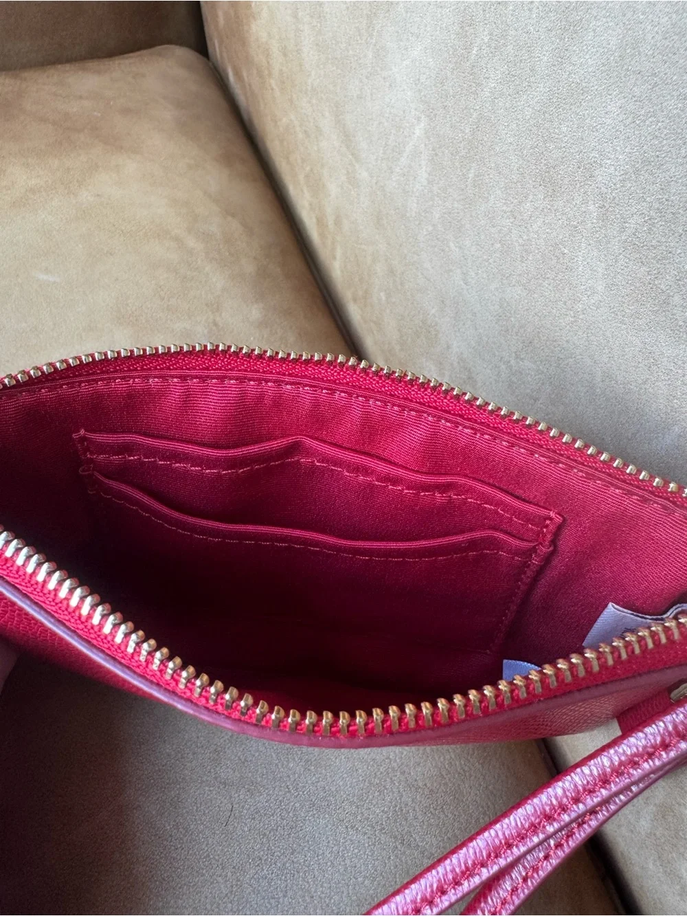 Coach Red Leather Wristlet